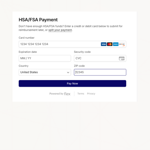 4. Enter your FSA/HSA card